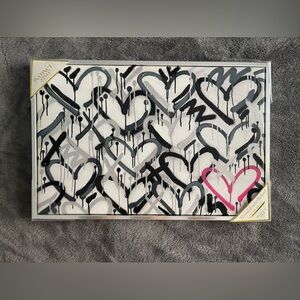 Corey Paige Designs Framed Hearts Grafitti Print - new!